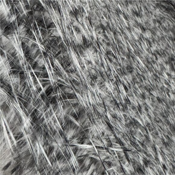 Designer Jason Wu Faux Fur Christmas Tree Skirt 56" Black White Long Feather NEW - Picture 9 of 11